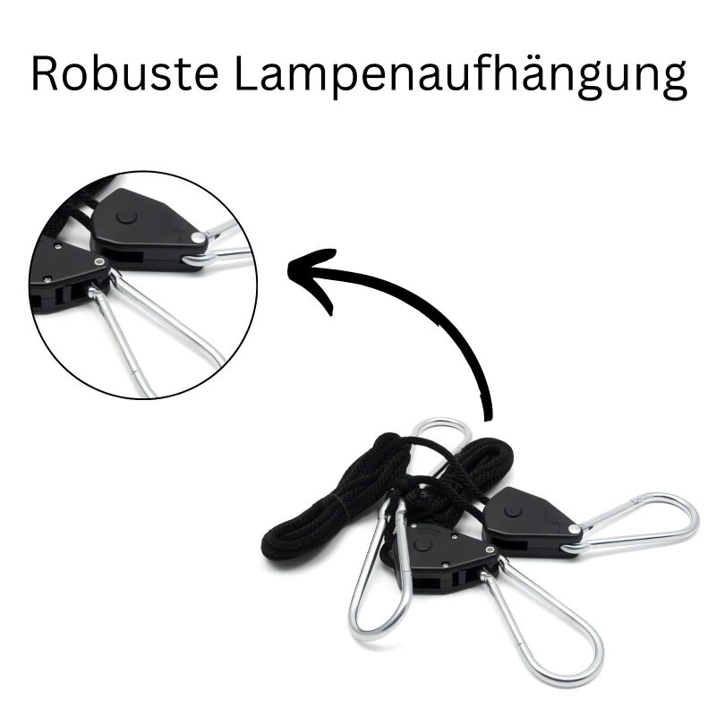 Grow Lampenaufhängung 60 Kg Traglast – Lampenhalterung Robust