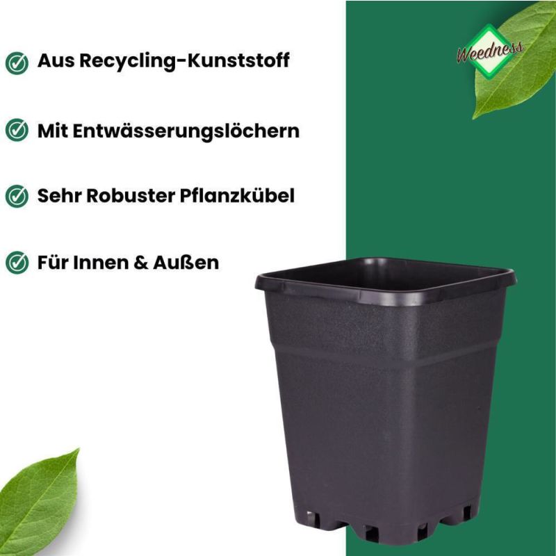 Blumentopf ECKIG 11 Liter 24x24x28 cm
