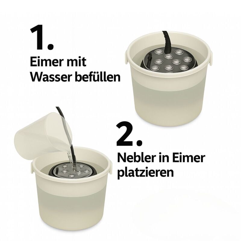 Ultrasonic Ultraschall-Luftbefeuchter 3 Membrane 1200 ml/Stunde – Growbox