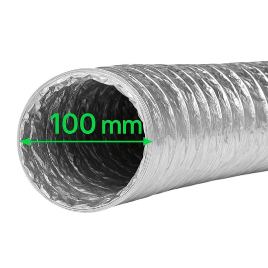 Aluflexrohr 100 mm 1 Meter - Lüftungsrohr flexibel