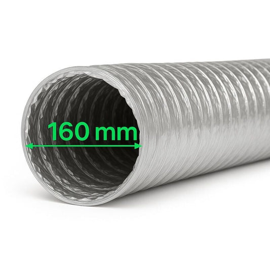 Aluflexrohr 160 mm 1 Meter - Lüftungskanal