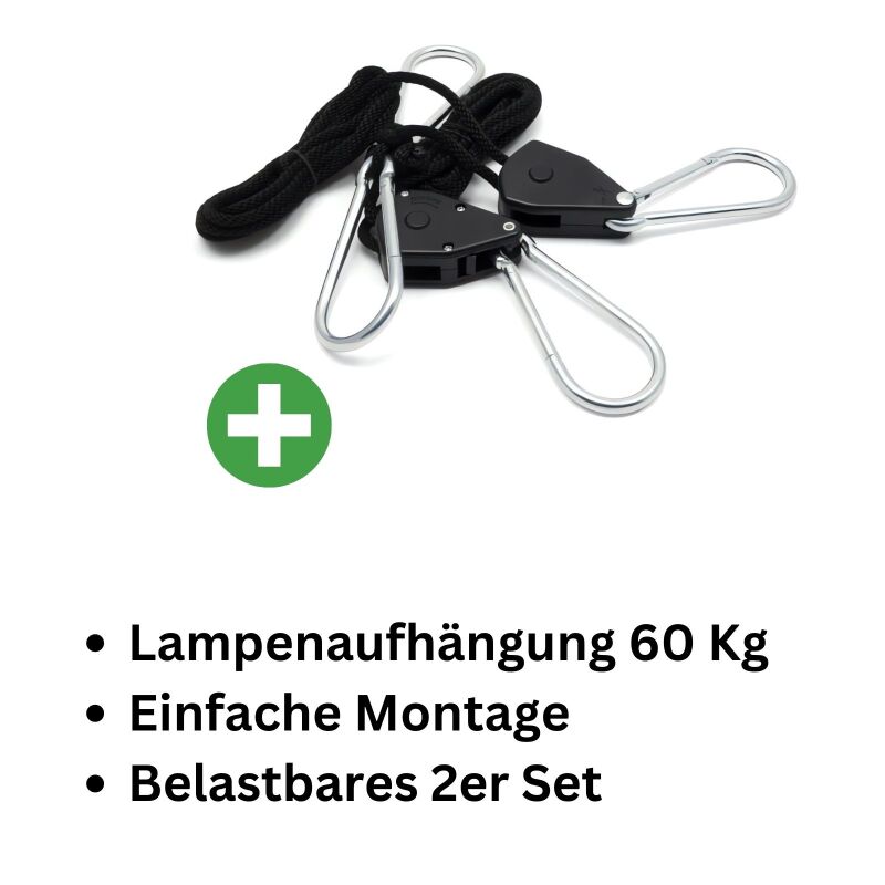 Grow Lampenaufhängung 60 Kg Traglast – Lampenhalterung Robust
