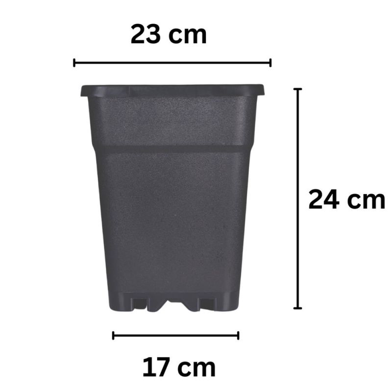 Blumentopf ECKIG 9 Liter 23x23x24 cm