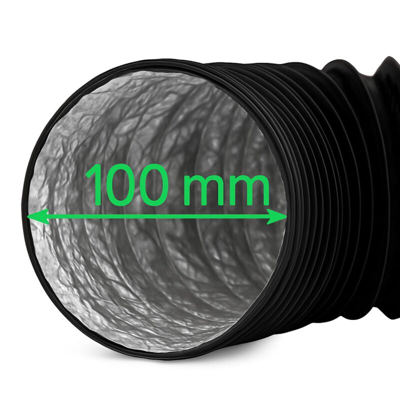 Combiflexrohr 100 mm 1 Meter – Abluft Lüftungsschlauch