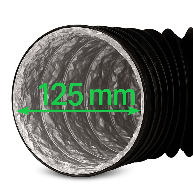 Combiflexrohr 125 mm 1 Meter – Abluft Lüftungsschlauch