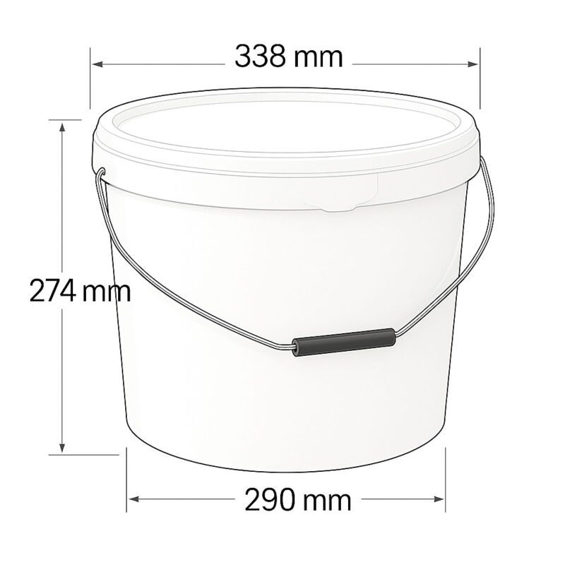 Eimer mit Deckel 25 Liter Weiß – Pflanzeneimer Robust