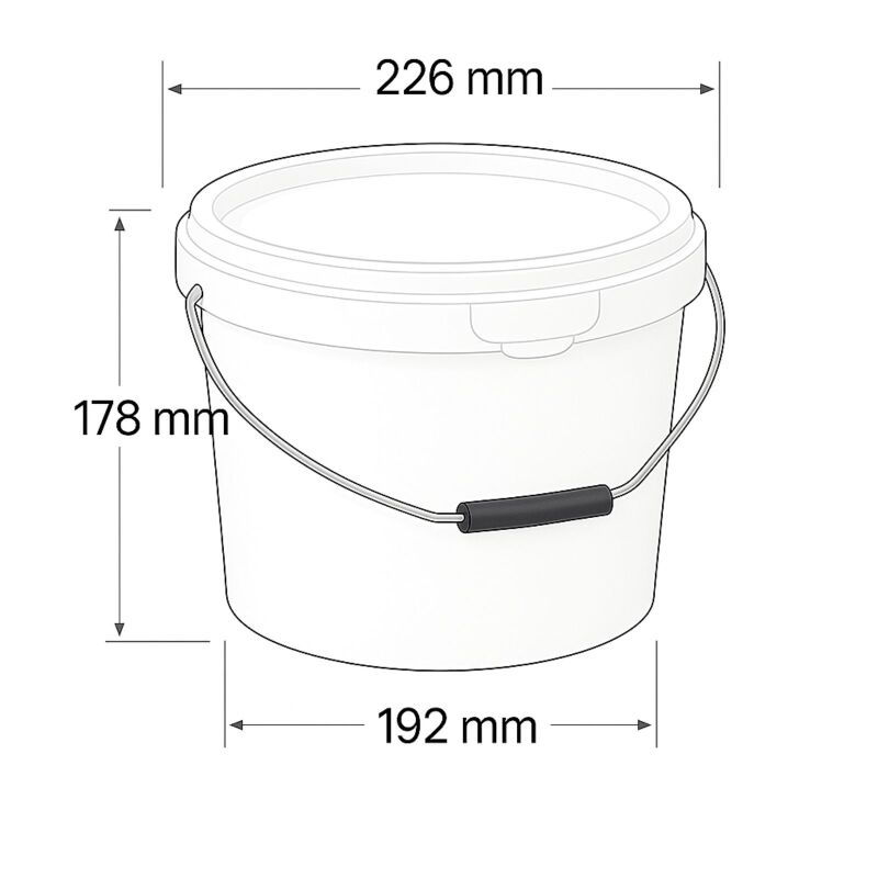 Eimer mit Deckel 25 Liter Weiß – Pflanzeneimer Robust
