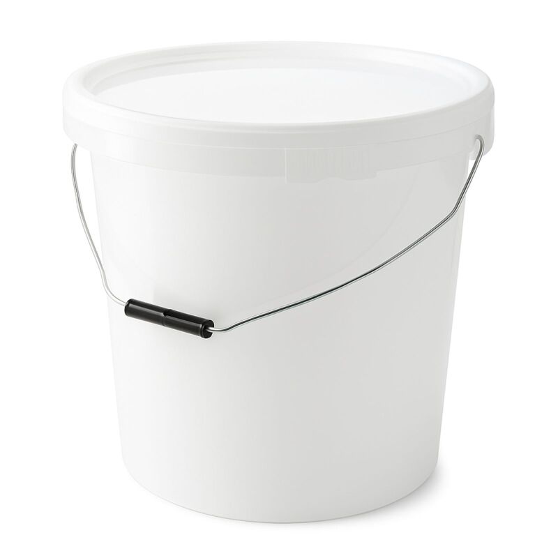 Eimer mit Deckel 25 Liter Weiß – Pflanzeneimer Robust