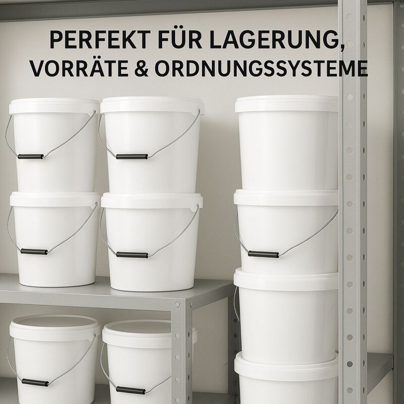 Eimer mit Deckel 25 Liter Weiß – Pflanzeneimer Robust