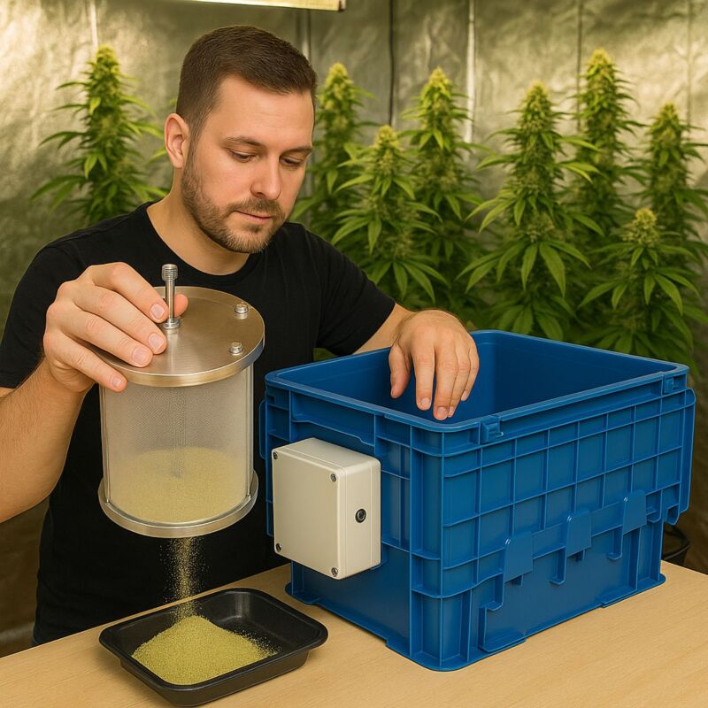 Elektrische Pollenmaschine – 150 Gramm Kapazität, 150 µm Sieb, regelbar