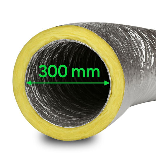 Isoflexrohr 300 mm - 1 Meter Isolierter Lüftungsschlauch