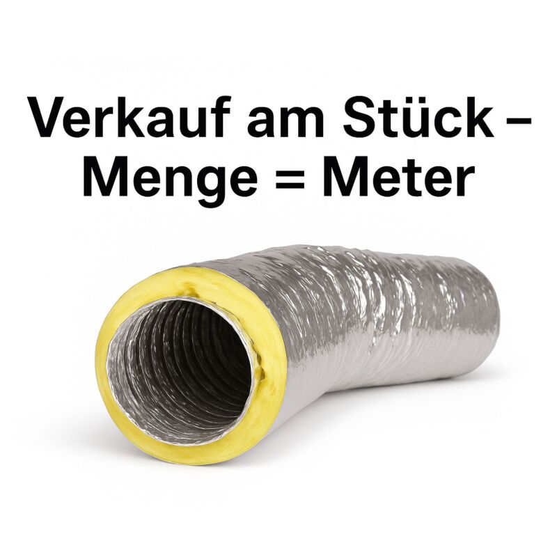 Isoflexrohr 300 mm - 1 Meter Isolierter Lüftungsschlauch