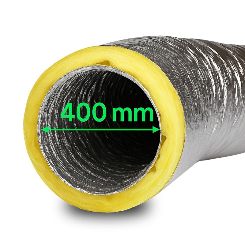 Isoflexrohr 400 mm - 1 Meter Isolierter Lüftungsschlauch